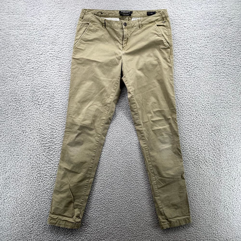Mason Scotch & Soda Chino Pants Adult Size 30X32 Beige Straight Led Canvas Women